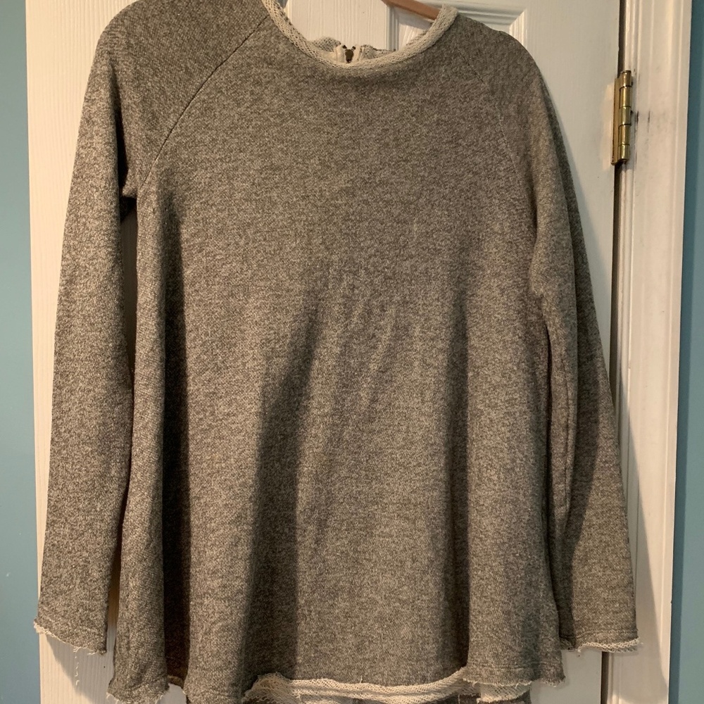 Nordstrom Gray Long Sleeve Top
